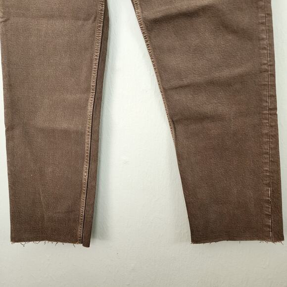 NEW Re/Done 70s Ultra High Rise Stove Pipe Jean in Washed Chocolate 28 - Picture 9 of 13